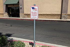 Military Veteran parking. 