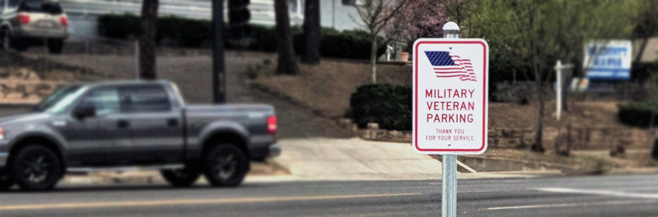 military parking sign