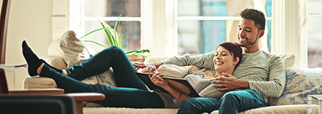 couple sitting on couch together