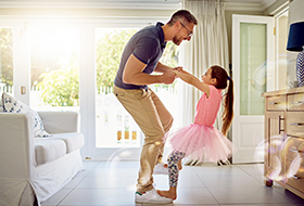 father daughter dancing