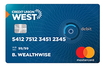 Credit Union West Mastercard Debit Card