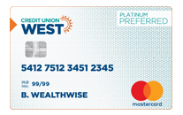 Credit Union West Platinum Preferred Mastercard Credit Card