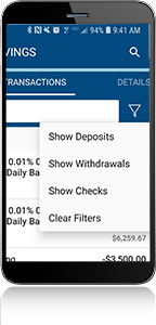 filtering Online Banking on mobile device
