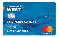 Credit Union West Mastercard Debit Card