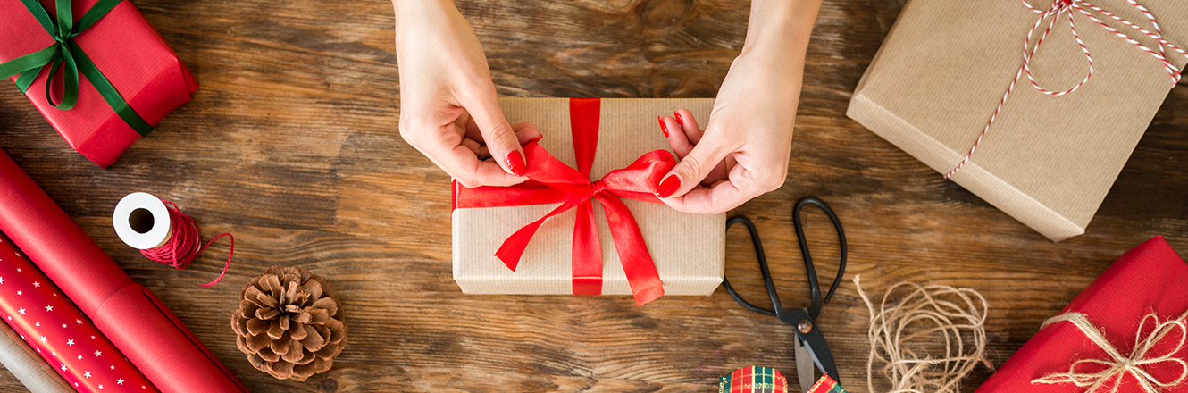 wrapping gifts