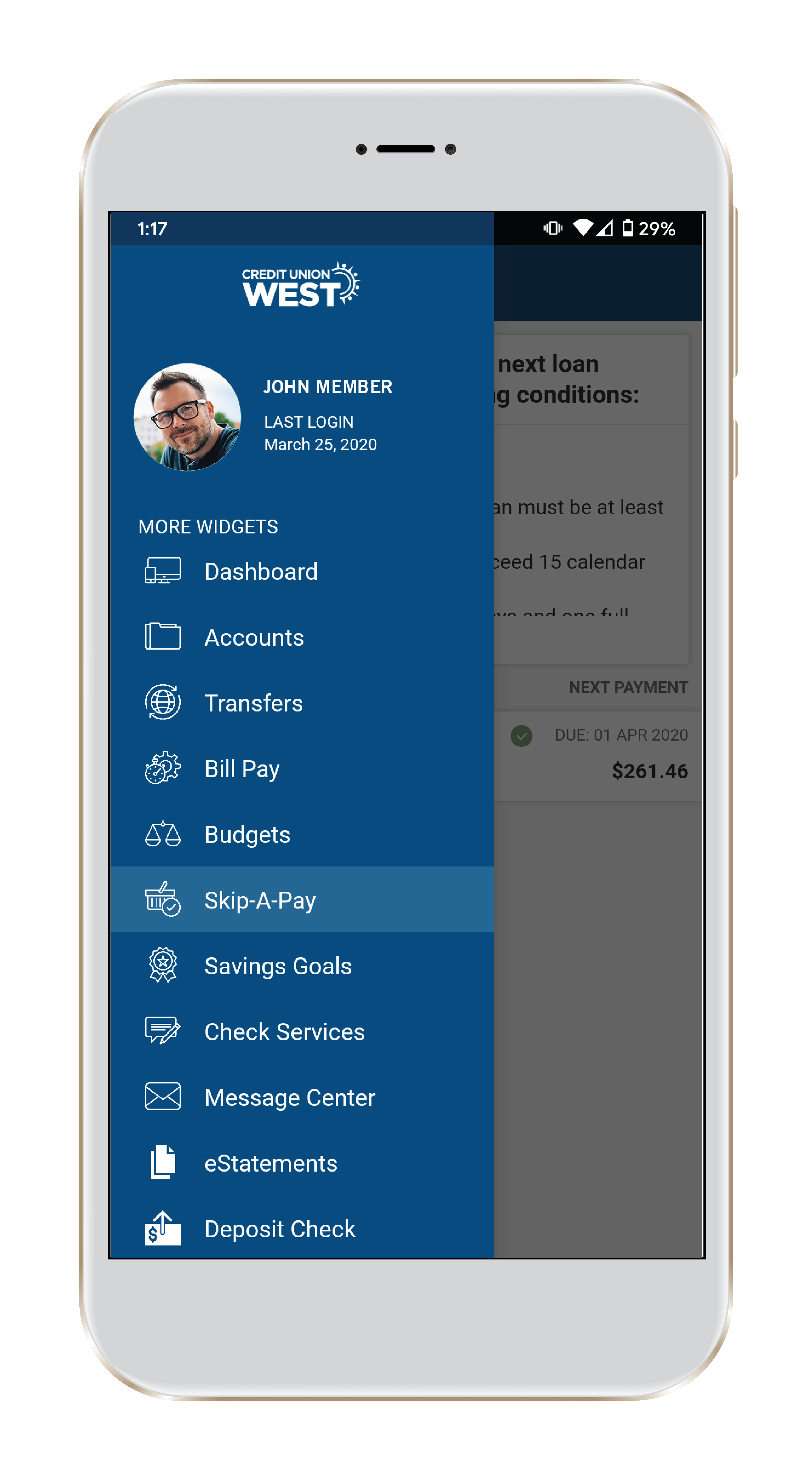 How to Skip a Payment in Online Banking Credit Union West